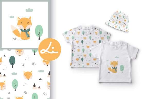Download Cute Pattern with Fox and Forest - Cute pattern Collection