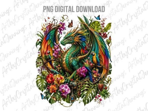 Download Exotic Tropical Dragon Jungle PNG - Jungle Collection