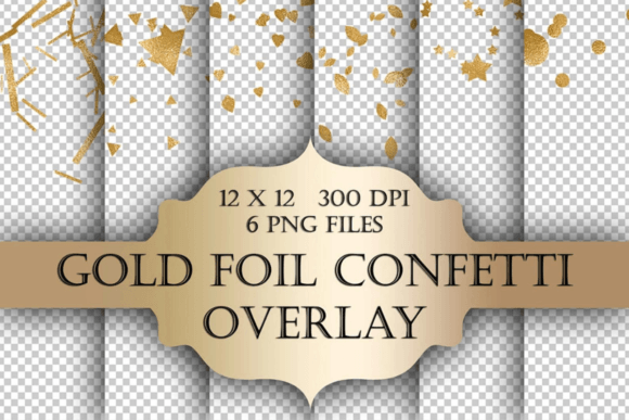 Download Gold Foil Confetti Digital Overlay - Overlay Collection