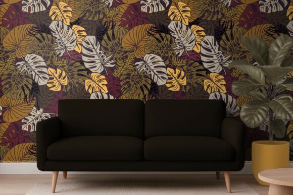 Download Moody Jungle Leaves Seamless Pattern - Jungle Collection