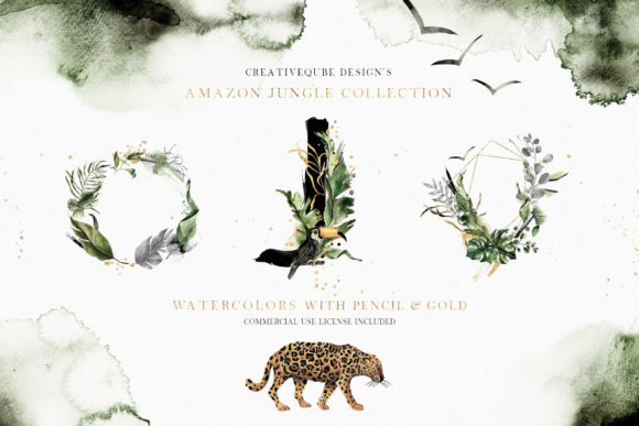 Download Amazon Jungle Watercolor Collection - Jungle Collection