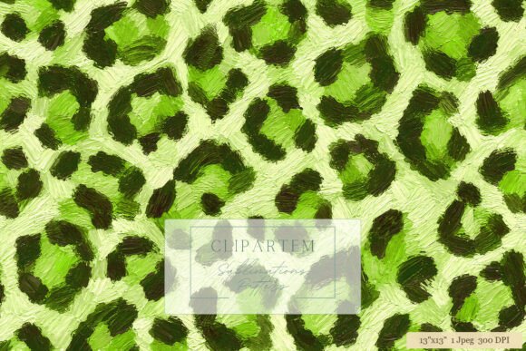 Download Green Leopard Print Oil Paint Pattern - Paint Collection