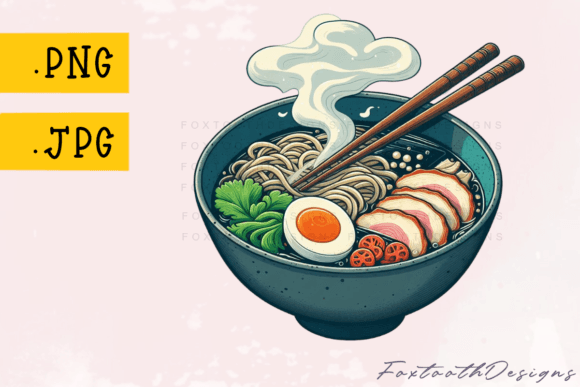 Download Ramen Noodle Bowl with Toppings - Bowl Collection