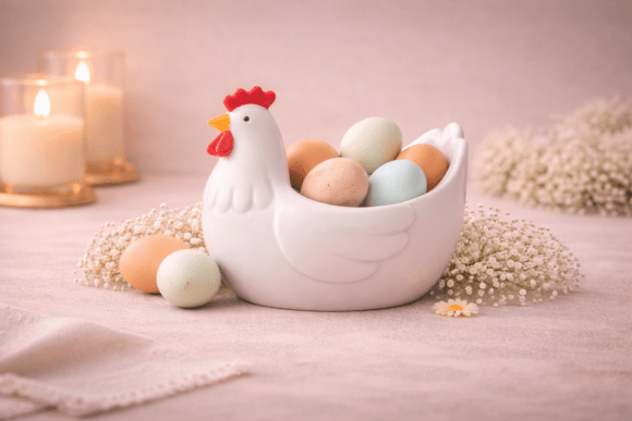 Download Hen-Shaped Egg Holder - Chicken Egg Bowl Easy&nbsp;3D Printing - Bowl Collection